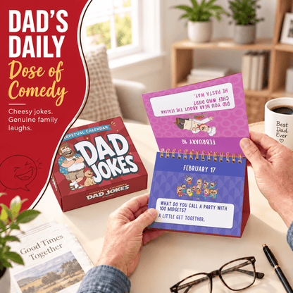 Perpetual Calendar, Funny Jokes for Dad, Christmas Gift for Men - BEAWART