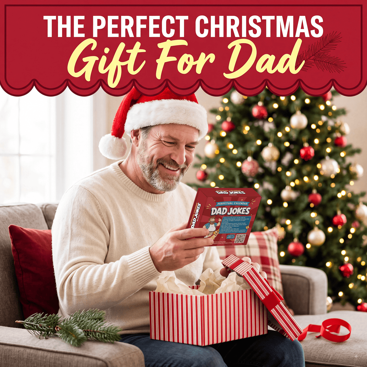 Perpetual Calendar, Funny Jokes for Dad, Christmas Gift for Men - BEAWART