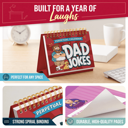 Perpetual Calendar, Funny Jokes for Dad, Christmas Gift for Men - BEAWART