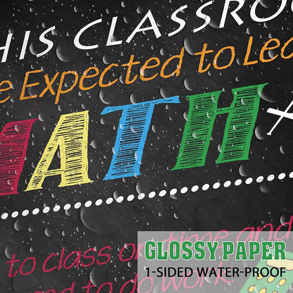 Math Posters - Rules Math Signs Teaching For Kids (12 x 18 In) - BEAWART